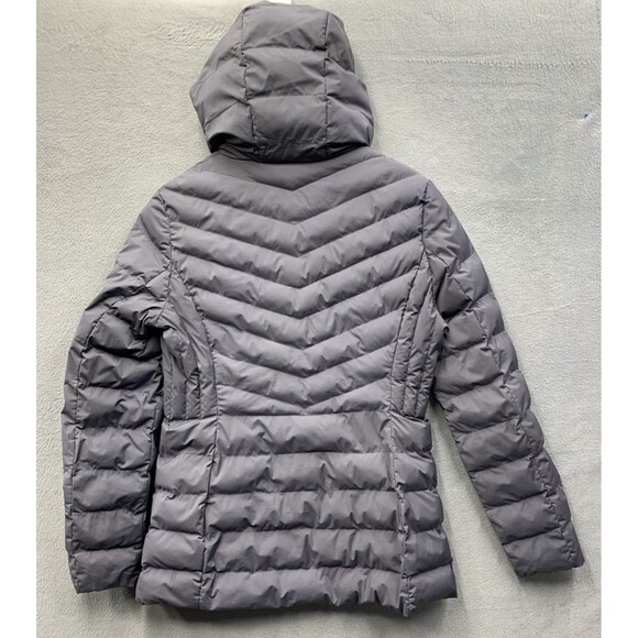 32 Degrees Heat Women’s Hooded Stretch Puffer Jacket Periscope Gray Size Small - Picture 3 of 11